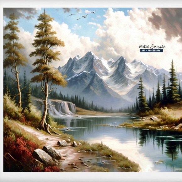 16x20 Majestic WinterbLandscape‎ Oil Painting Art Print - Picture 9 of 9